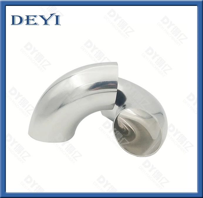 Deyi Stainless Steel Pipe Fitting SS304 Sanitary Welded Elbow Bend (90 degree)