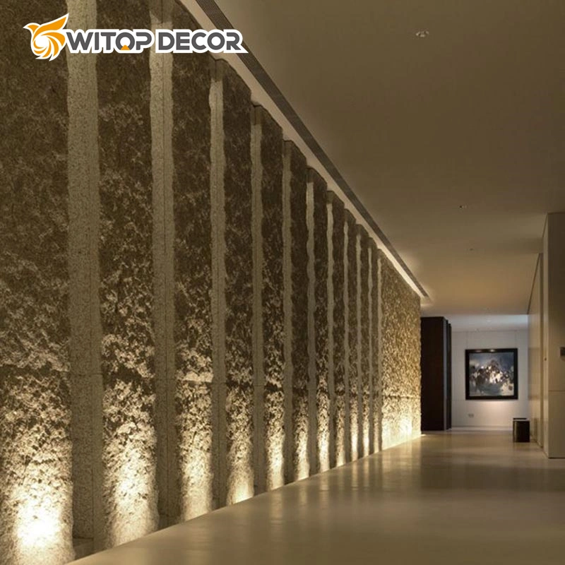 Interior exterior Waterproof Cultura 3D PU espuma piedra para pared Panel