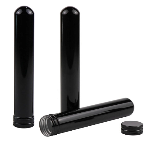 Black Collapsible Aluminum Cigar Tube for Tobacco Packing (PPC-ACT-011)