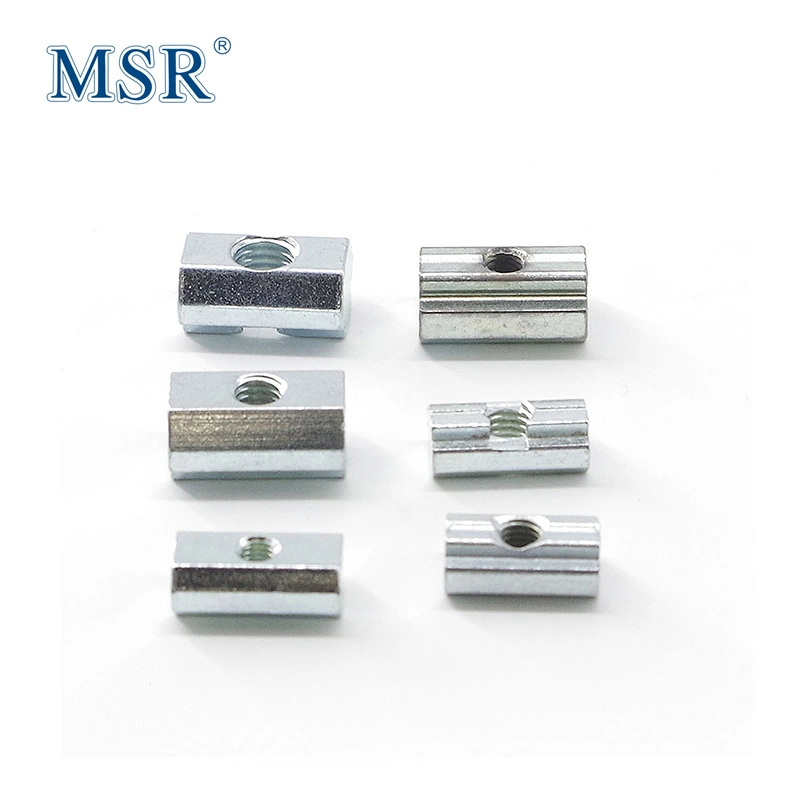 Msr Good Quality M4 a Style Steel Slide-in T-Nuts Steel Zinc Plated Nuts for Ob40 Aluminum Profile