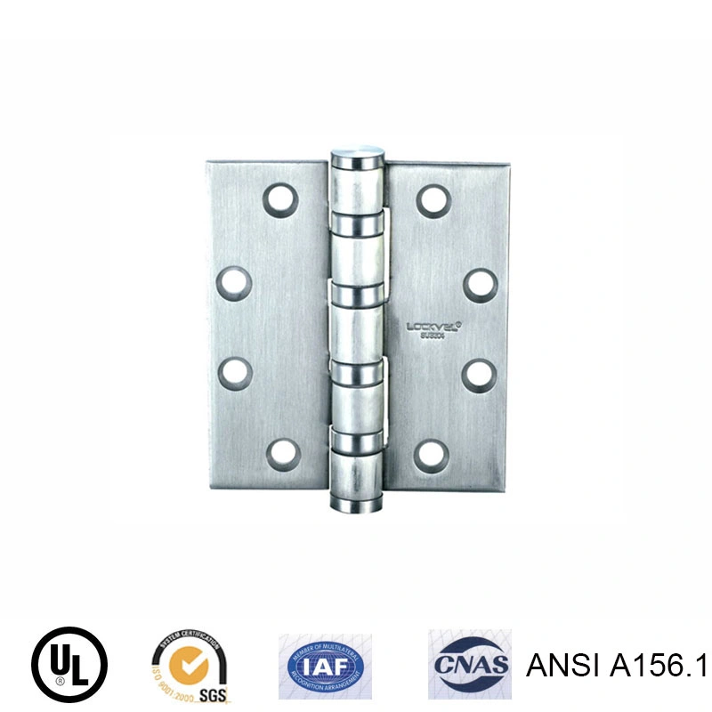 ANSI A156.1 Grade 1 Certified Heavy Duty 4 Ball Bearing Door Hinge/Fire Proof High Quality Industrial SS304 Door Butt Hinge with Grease