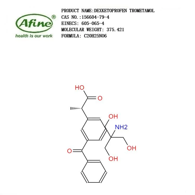 Dexketoprofen Dexketoprofen Trometamol / / (s) -Cetoprofeno Trometamol / Dexketoprofen Trometamol Tabletscas 156604-79-4