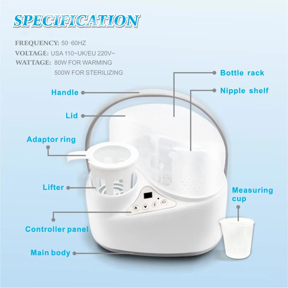 4-in-1 Multi-Functional Breast Milk Heater Breast Sterilizer Food Steam Heating Electric Baby Bottle Warmer