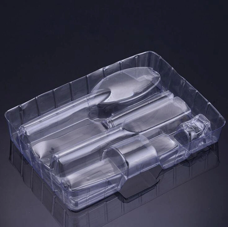 Fábrica china PVC personalizadas estuche de plástico transparente de embalaje del producto bandeja