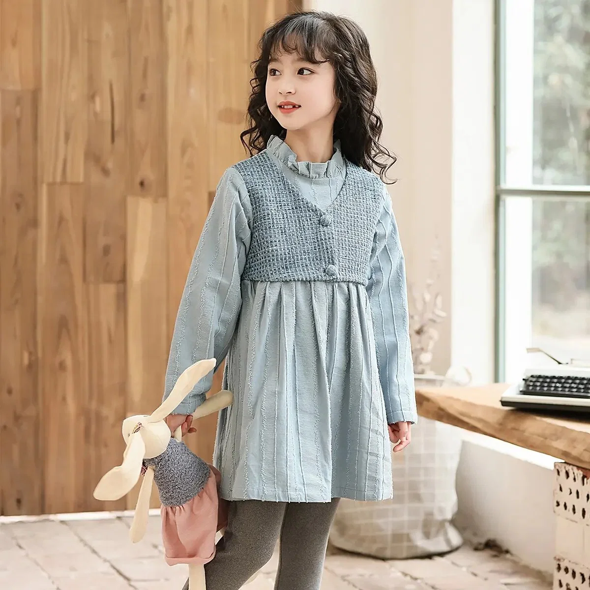 2023 New Sweet Comfortable Pure Cotton Skirt Girls Dresses Children Clothing