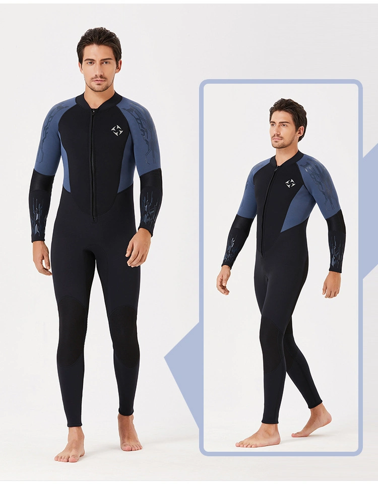 Neoprene Surfing Wet Suits One Piece Long Sleeve Back Zipper Swimming Suit 5mm Sharkskin Diving Wetsuit