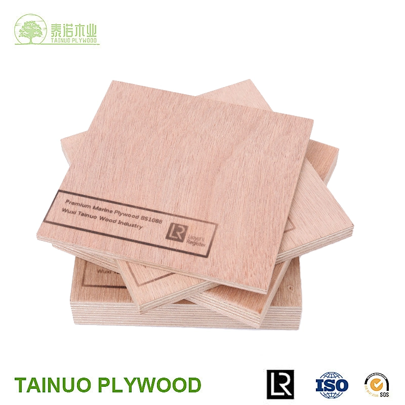 Waterproof A Grade Red Okoume Wood Grain Plywood