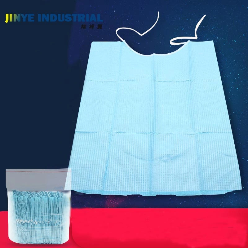 Hot Wholesale/Supplier Price Disposable Dental Paper Bibs Paper Towels Blue Color