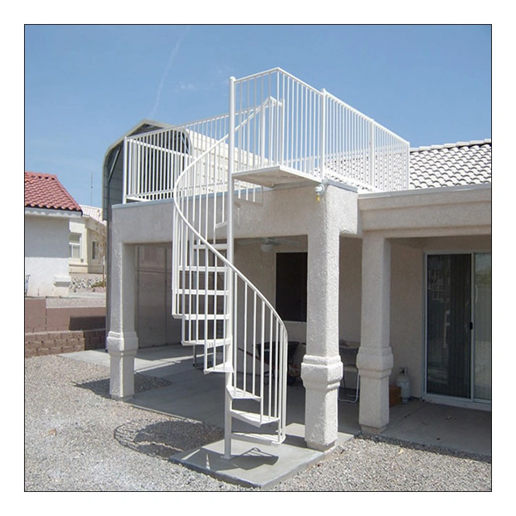 Factory Price Eterior Galvanized/Powder Coated Carbon Steel Spiral Stair