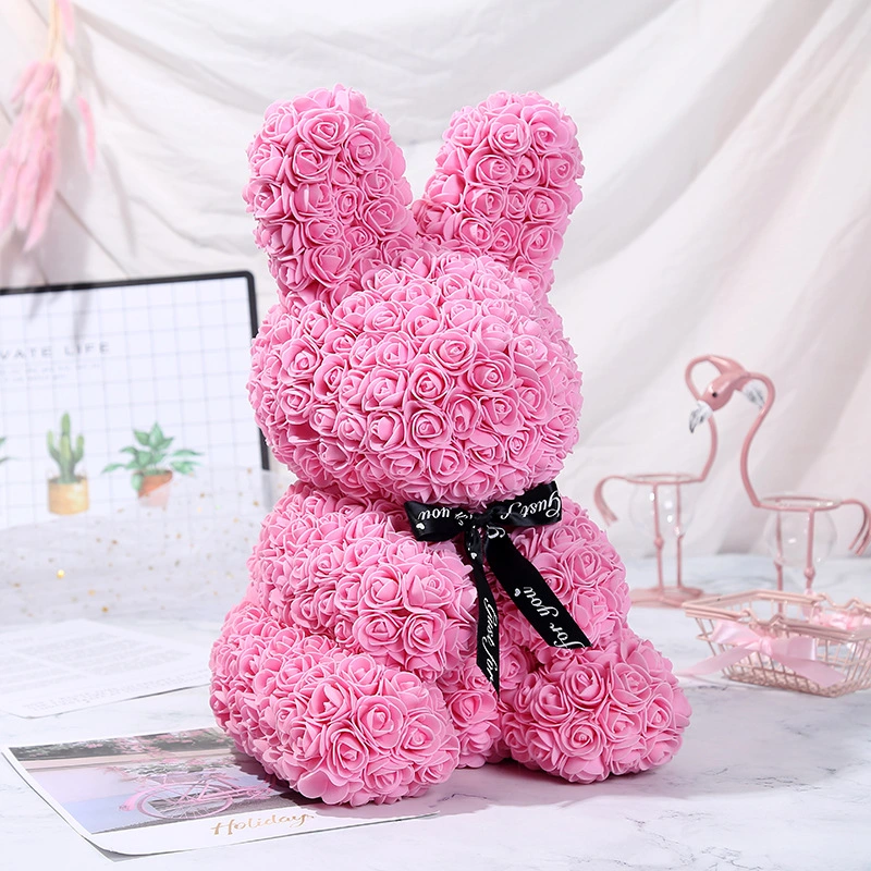 Décoration de mariage de gros de l'usine Accueil 45cm rose rose rose lapin cadeau de l'ours