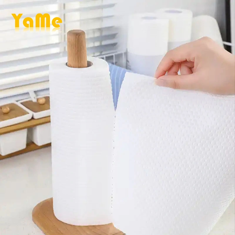 Wholesale/Suppliers Hot Virgin Pulp Embossed Kitchen Tissue Paper Roll, Strong Water Absorption Soft Bamboo Printed Kitchen Towel Paper