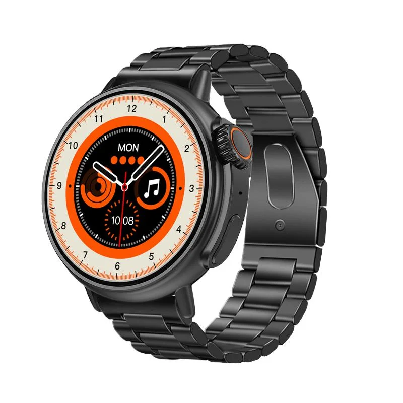 2023 Round Screen Smart Watch Mt30 Bt Calls Heart Rate Monitor IP68 Waterproof NFC Health Smartwatch Mt30