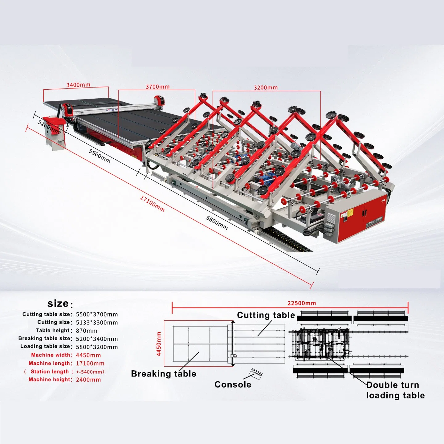 Automatic CNC Shaped Laminated Laminating Glass Loading Cutting Breaking Machine Line Table for Insulating Tempering Processing Machinery Wtih CE ISO TUV