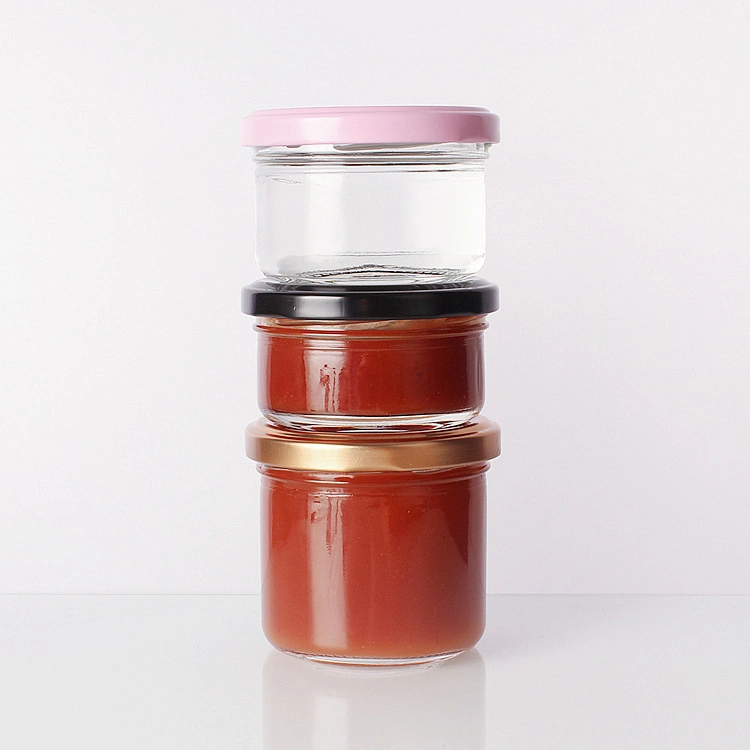 En Stock Jam de vidrio Jar 80ml 100ml 150ml de comida vidrio