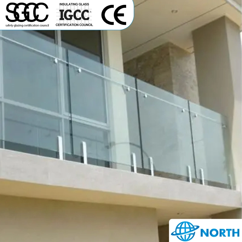 6 8 10 16 18 20 40 60mm Thick PVB Sentry Glas Plus Clear Low Iron Low E Laminated for Window Railing Balcony Curtain Wall with CE SGCC Certification