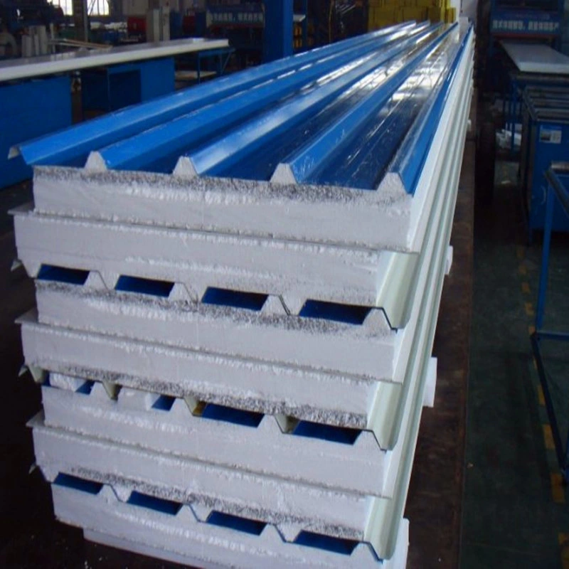 Roof Wall Cutting EPS/Rockwool/PIR Sandwich Panel for Steel Structure