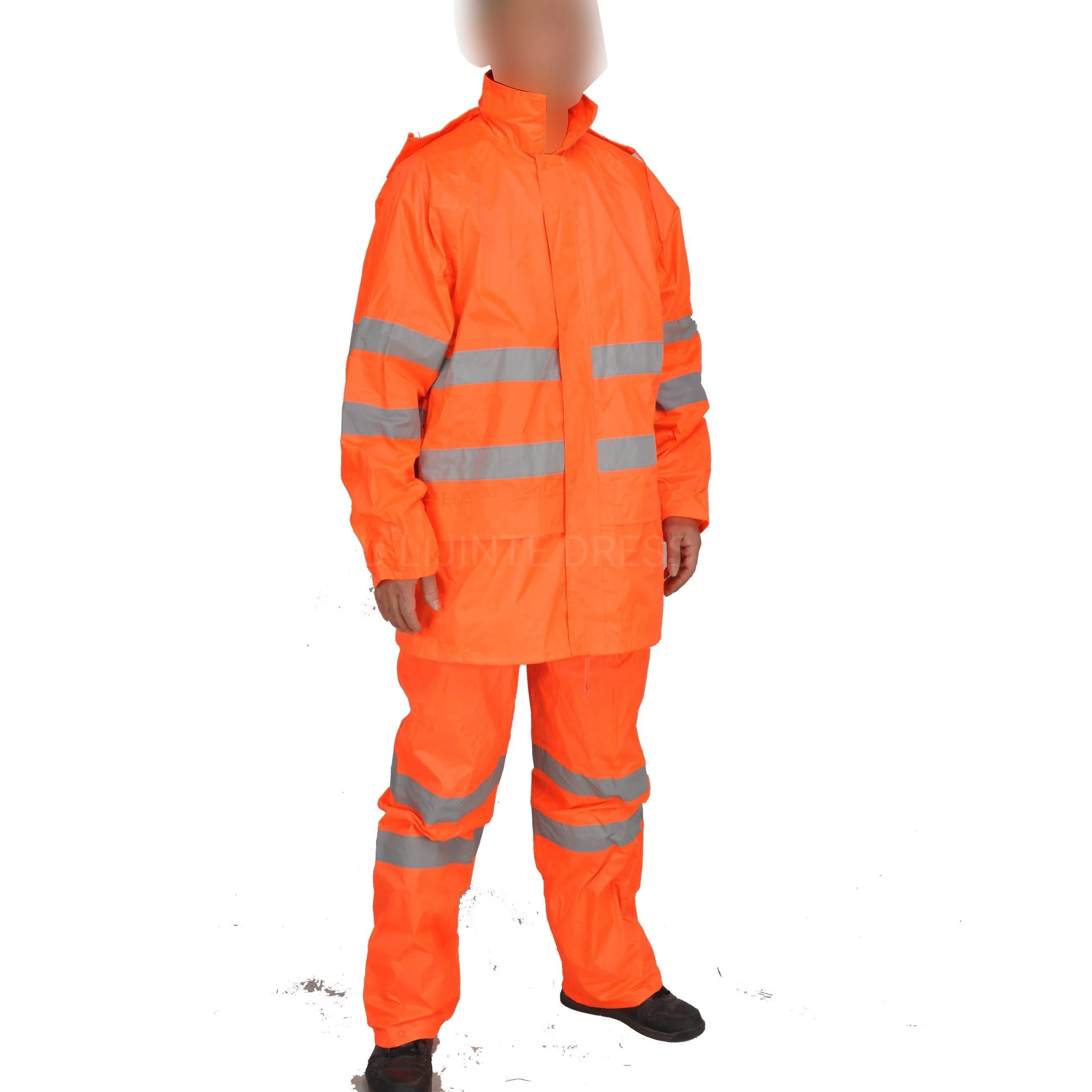 Alta Visbility adultos invierno Ropa de trabajo de seguridad Traje Largo impermeable