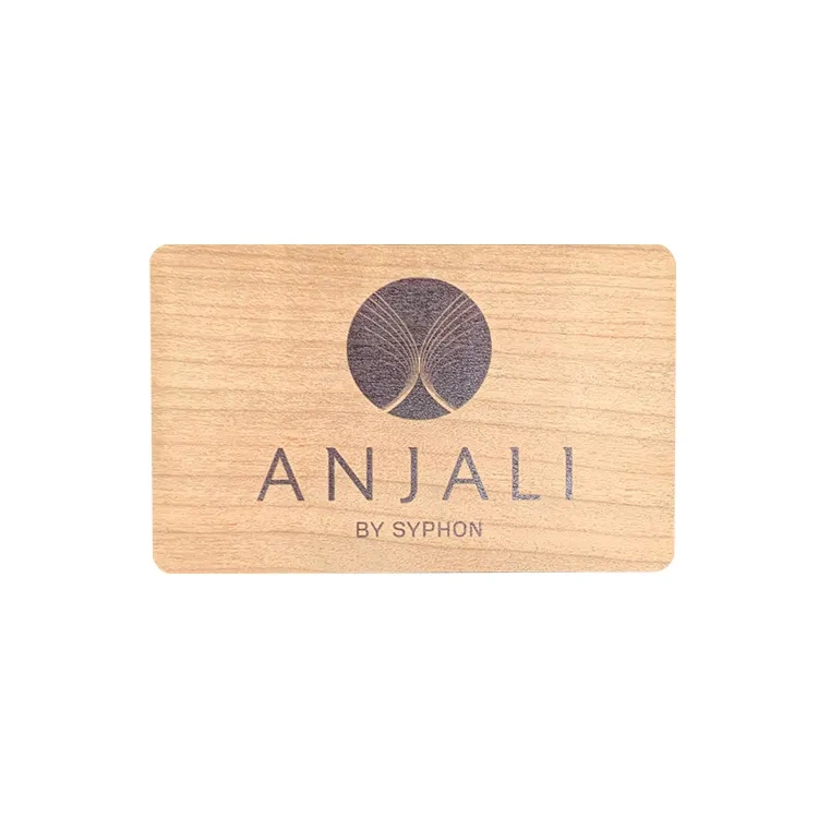 Logotipo personalizado de madera de bambú programable Ntag Smart Card