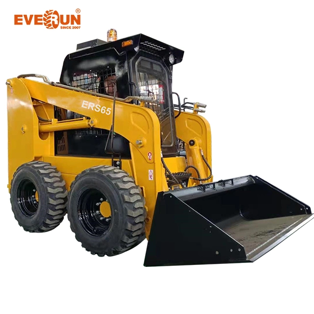 Everun Ers65t 1000kg Chinese Small Skid Steer Loader with Different Attachments