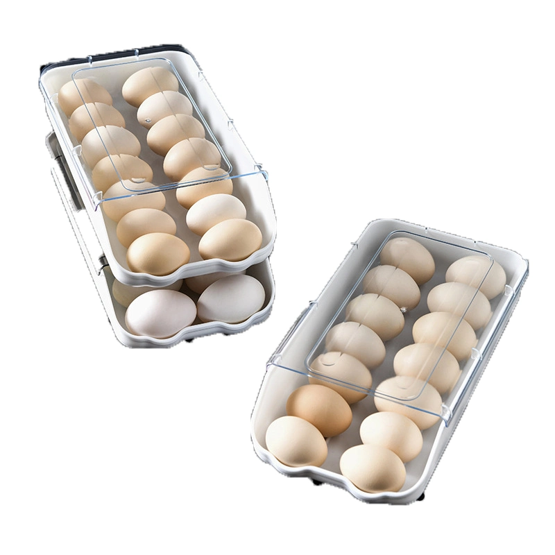 Plastic Refrigerator Food Basket Organizer Vegetable Fruit Cloth Folding Container Airtight Crisper Set Boxes Egg Storage Box
