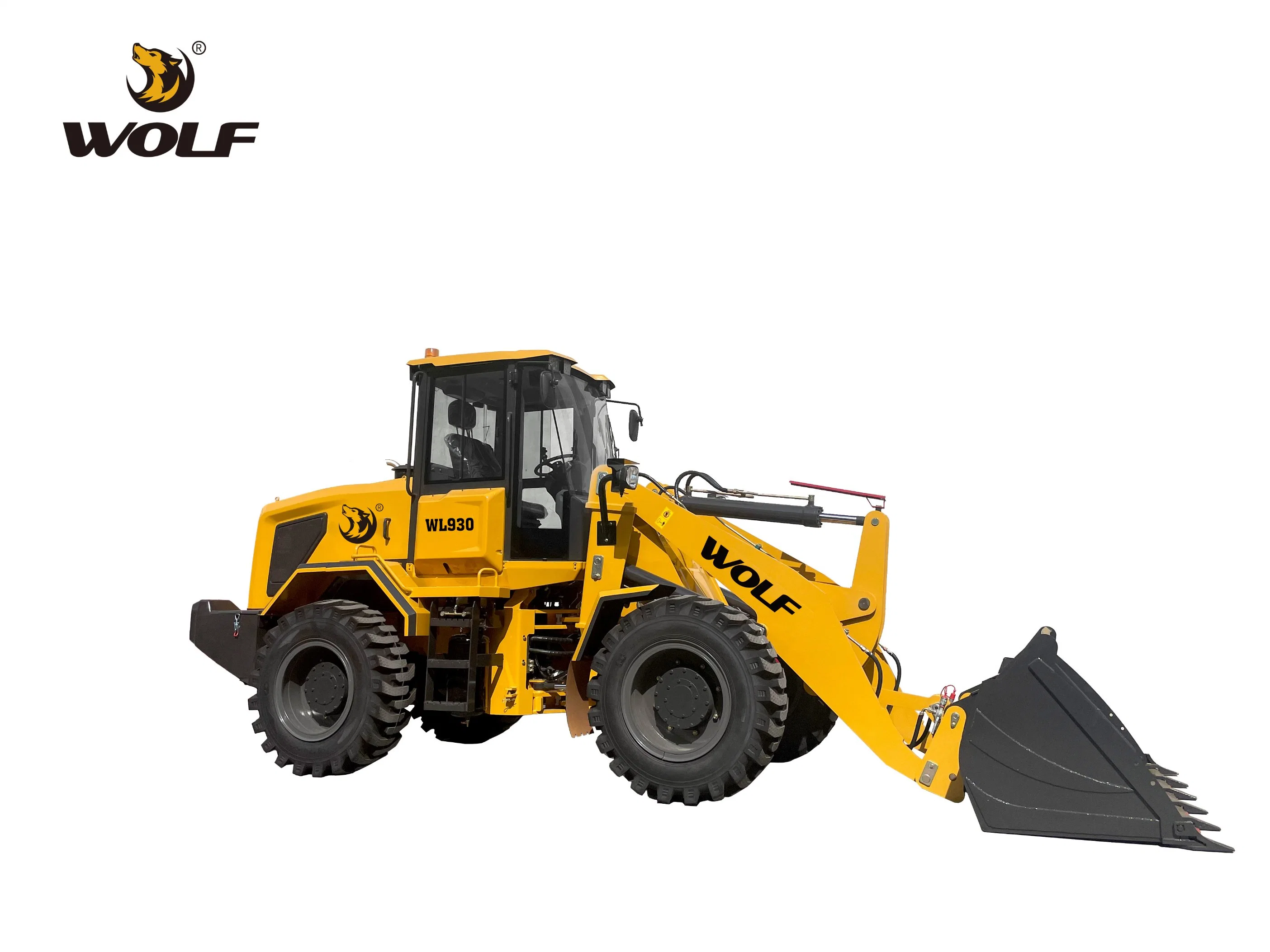 Wolf Small/Mini Compact 4 Wheel Drive Articulated Front End Tractor 3 Tons Wheel Loader for Farming/Construction/Gardening