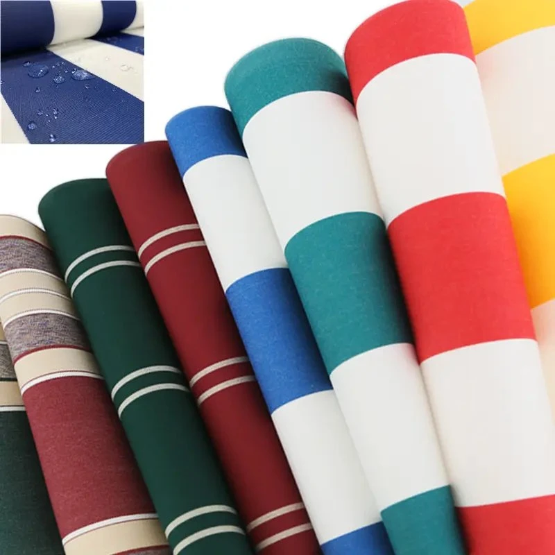 Plain / Stripe Polyester 600d Sunshade Fabric for Outdoor Awning /Outdoor Tent /Outdoor Beach Chair Use