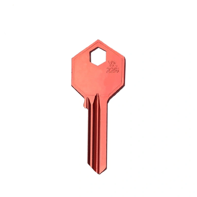 Free Sample Door Lock with Keys Door Keys in Multiple Colors Brass Key Blank Ya226 Red Color Aluminum Alloy for Locksmiths