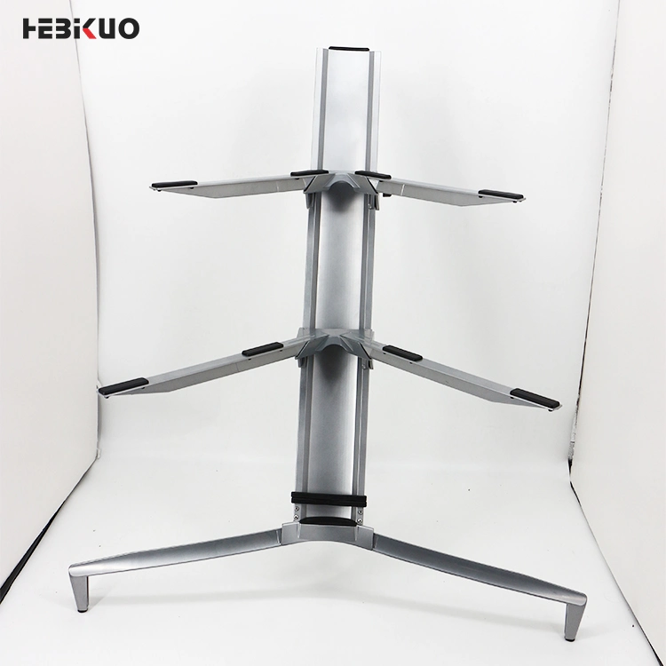 Factory Price Aluminium Airplane Shaped Keyboard Piano Stand Double Electronic Piano Stand