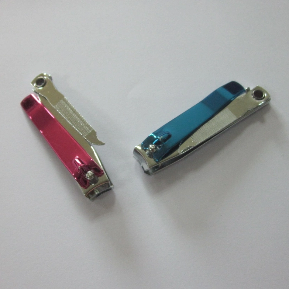 2018 Nail Clipper with Nail File and Colorful Electrophoretic Handle