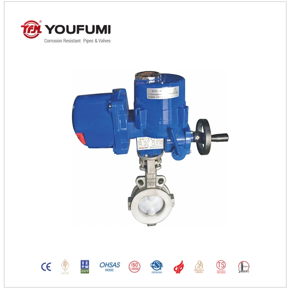 PTFE Full Flined Butterfly Valve for Power Plant