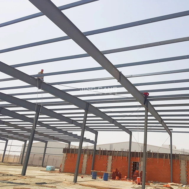 Steel Structure Welded Fabrication Construction Galvanized Painted Beam Column Construction for Warehouse Workshop