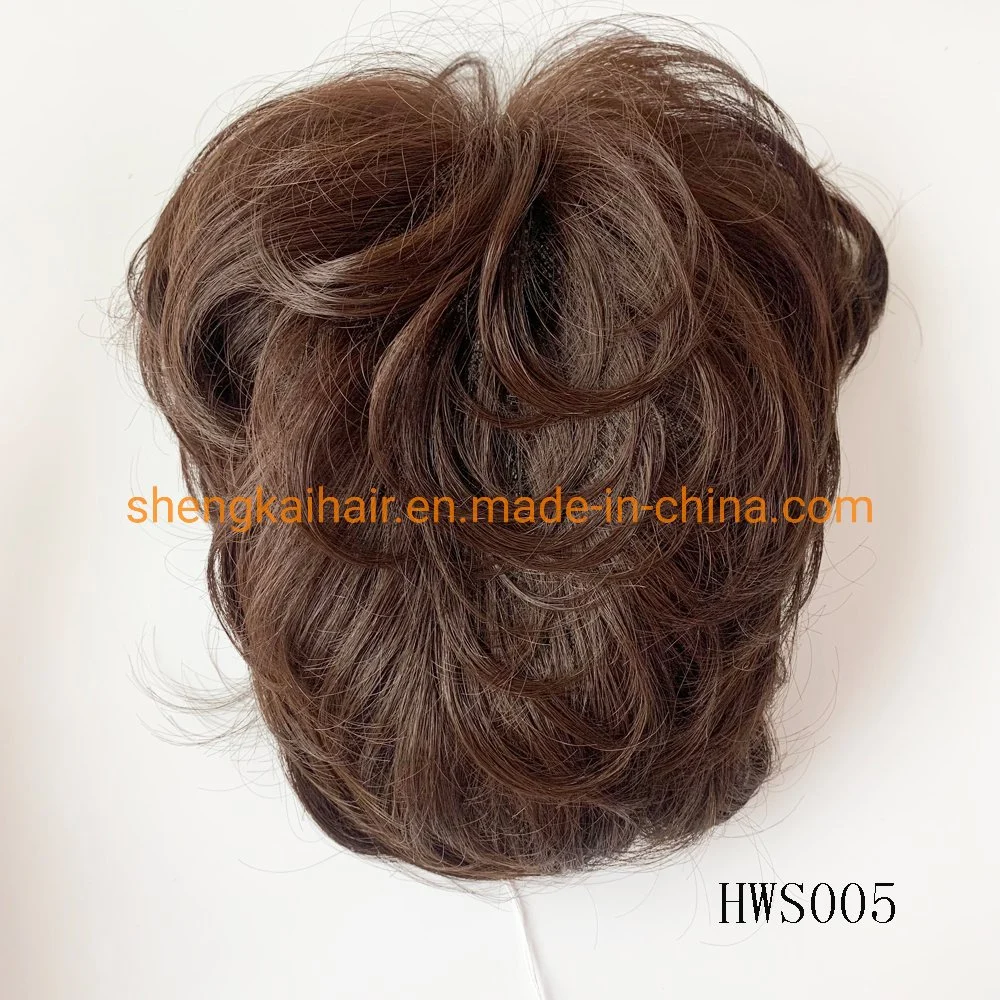 Wholesale/Supplier Premium Full Handtied Human Hair Synthetic Hair Mix Synthetic Hair Pieces for Women