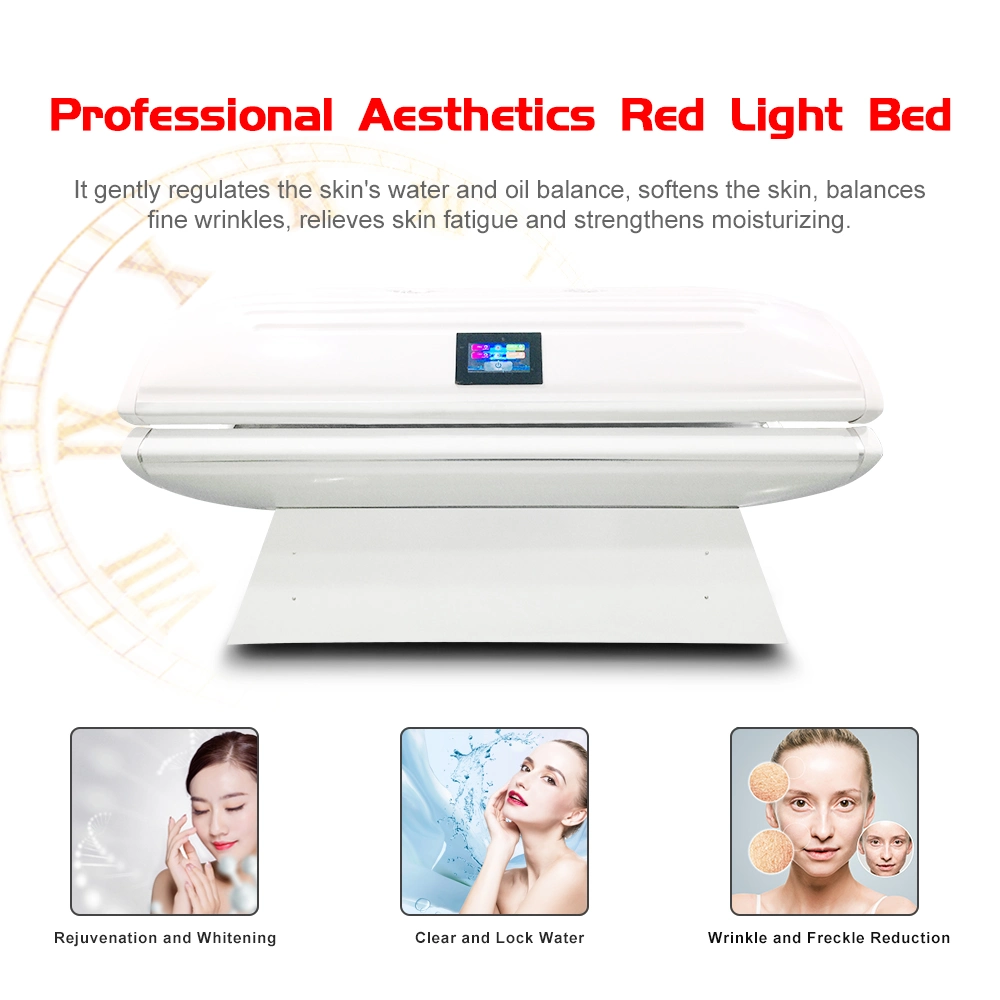 Equipo compacto cuerpo de luz LED rojo camas de terapia de 633nm 660nm y 850nm 940nm