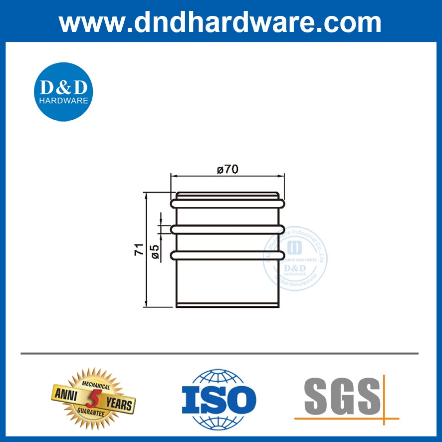 Casting Stainless Steel Door Holder Stop with Rubber Rings for Metal Door