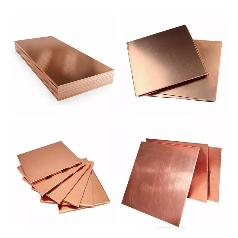 Las aleaciones de cobre latón grados ASTM C10100 C11000 0.8-8mm Lámina de cobre / placa de cobre/latón placa/lámina de cobre para uso industrial