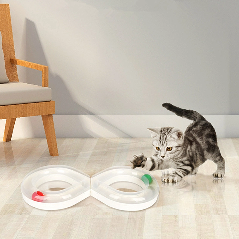 Interactive Puzzle Plastic Turbo Track Ball Cat Toy