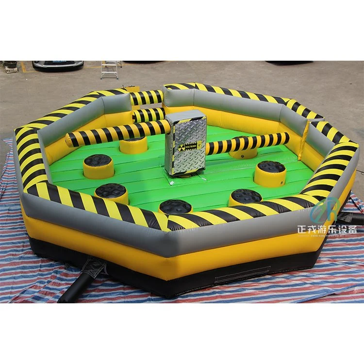 Outdoor Wipeout Toxic Rodeo Spinning Rotating Inflatable Sweeper Games