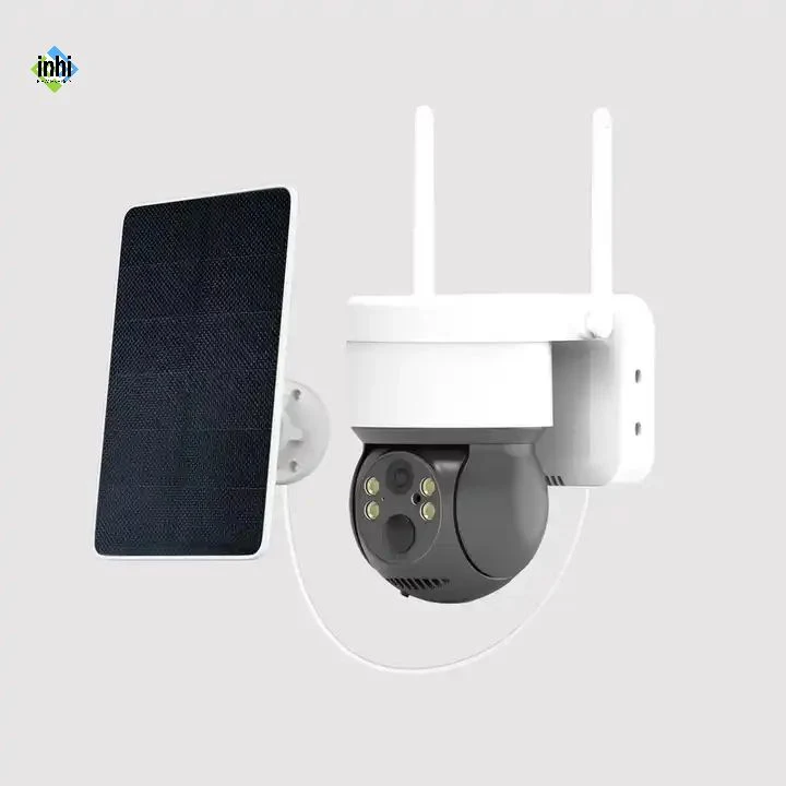 Câmara solar 360 PTZ para exteriores 1080p Segurança de alimentação da bateria Câmara de vigilância externa CCTV IR Night Vision sem fios