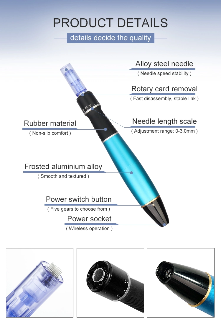 Titanio inoxidable Microneedling Auto-Stamp/Derma Dr Pen A1