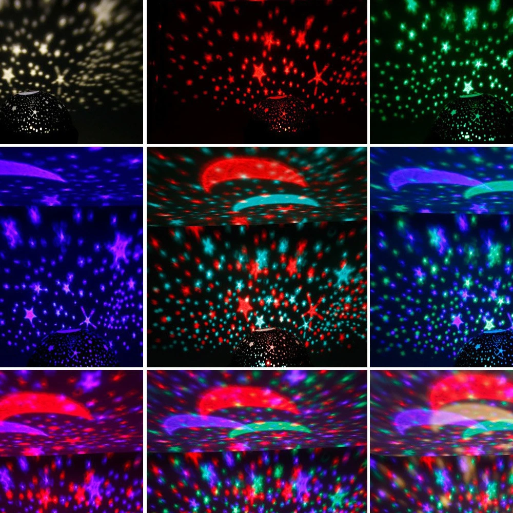 Proyector de luz de la galaxia starry sky LED giratorio noche colores luz Planetario, los niños Los niños de la luz de luna estrella en la habitacion de la luz de regalo