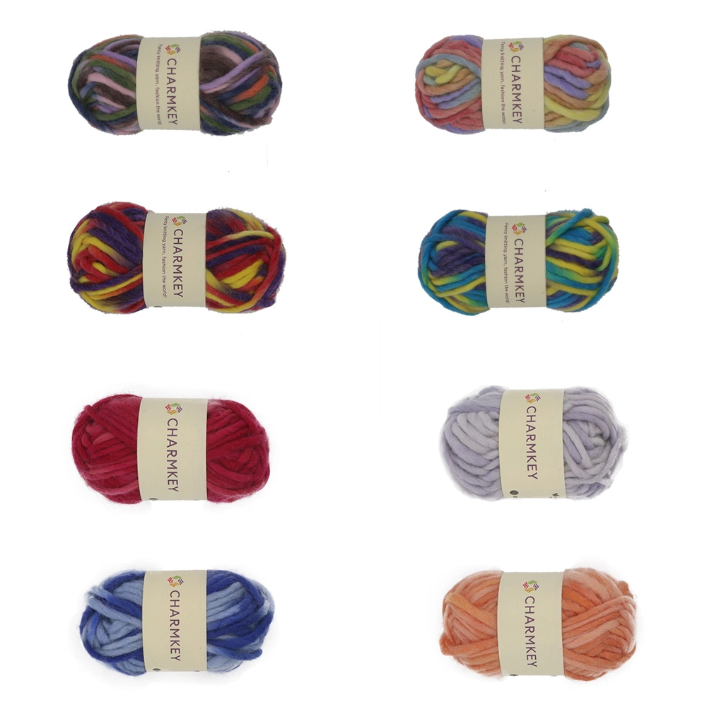 Charmkey High quality/High cost performance  Mixed Color 100% Wool Yarn for Hand Knitting