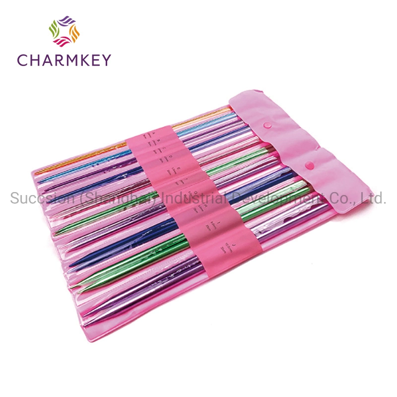 10 Sizes Aluminum Knitting Needles Sewing Needles for Hand Crafts Bag Sweater Metal Hook Crochet Needles Accessories