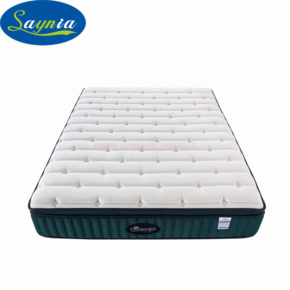 Vacuum Rolled 8 Inch King Size Latex Memory Foam Pocket Spring Coils Mattress for Sleep Bed Mattress