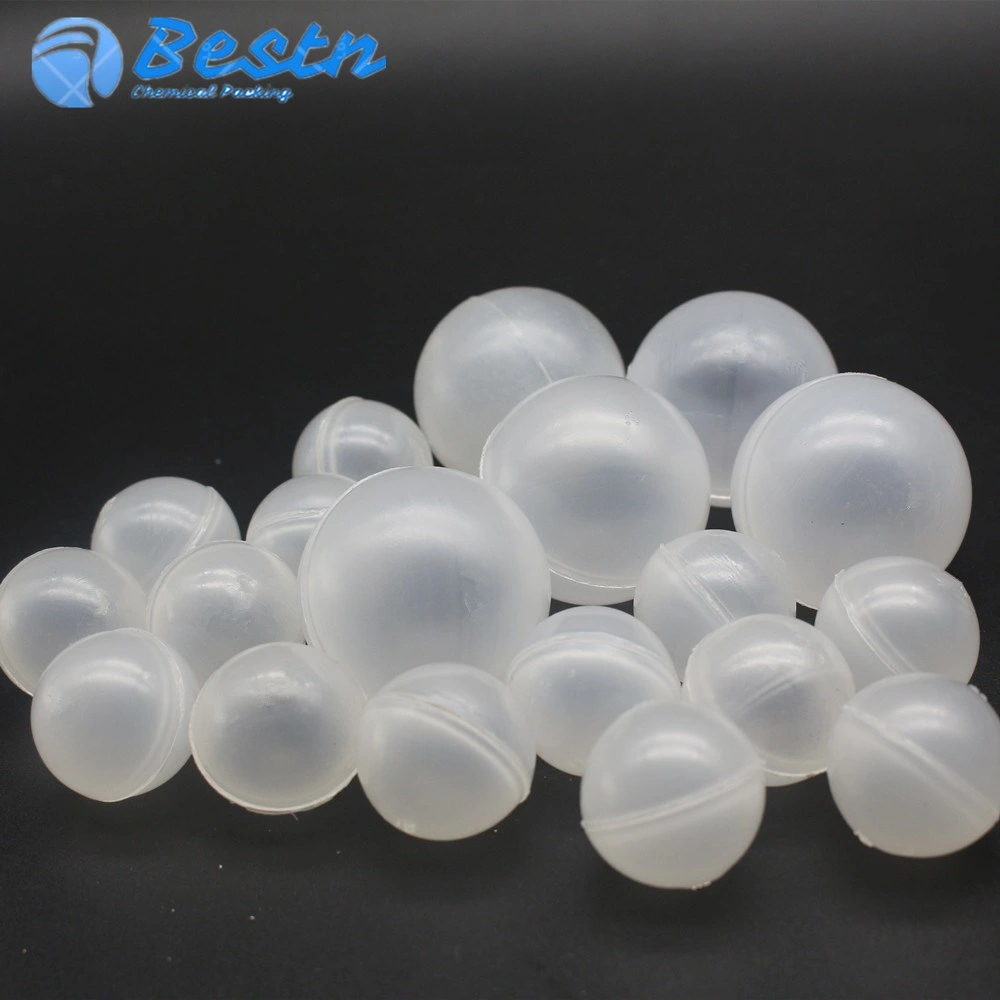 25mm 25,4 mm 30mm 33mm 35,56 mm (1.4") PP haute densité haute Résistance chimique aux acides plastique creux bille sur bille