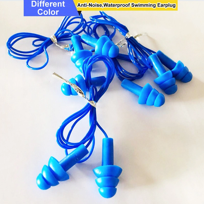 Reusable Waterproof Noise Cancelling Silicone Ear Plugs Corded with a Pair Earplug Anti-Noise Hearing Protection for Sleeping Shooting Swimming Ear Safety