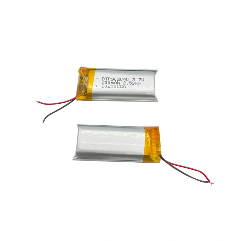 Single Cell 902040 3.7V Polymer Lithium-Ion Chargeable 700mAh Li-ion Polymer Battery