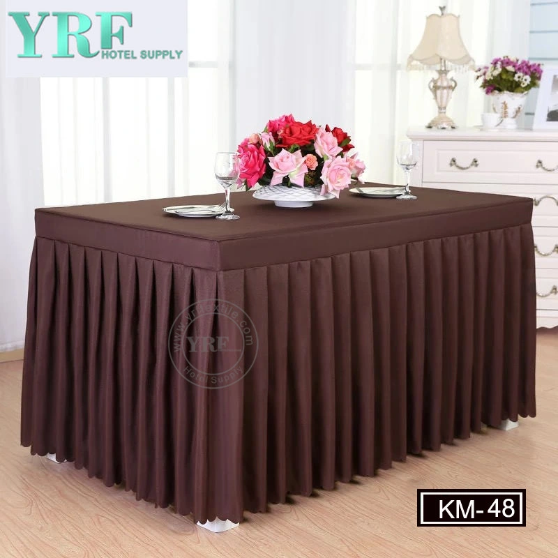 Banquet Hotel Silver Organza Table Skirt Different Styles of Tablecloth