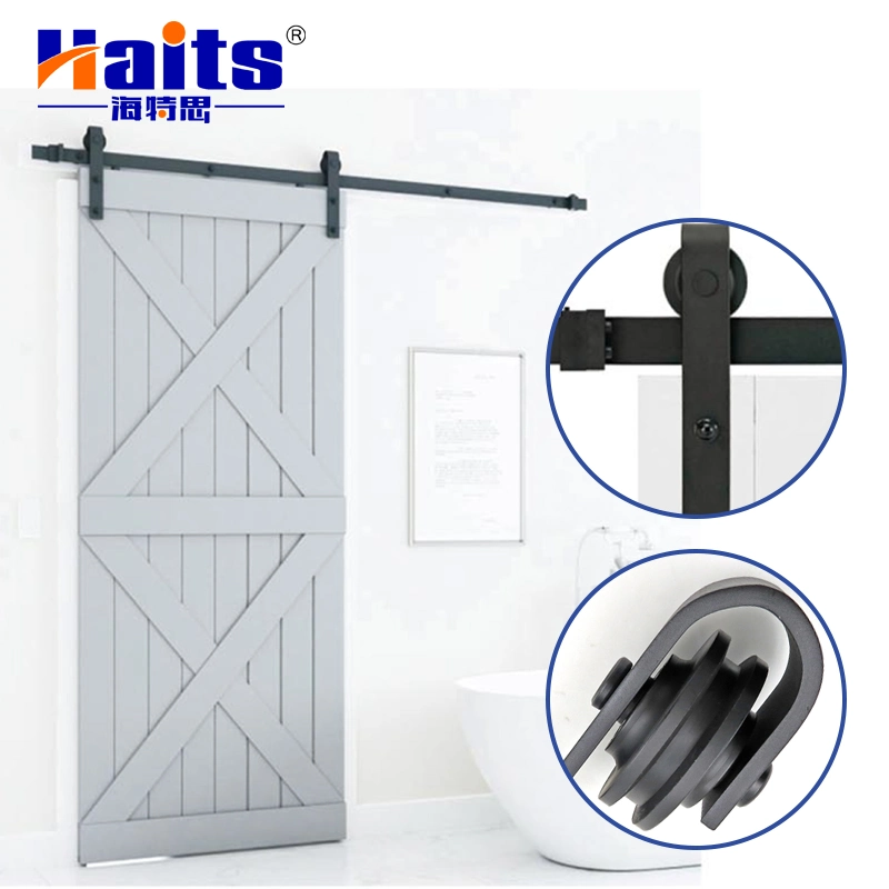 Modern Style Hotel Aluminum Alloy J Shape Sliding Barn Door Accessories