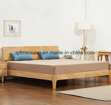 Cama doble grande con muebles de madera maciza de roble Nordic cama (M-X3635)