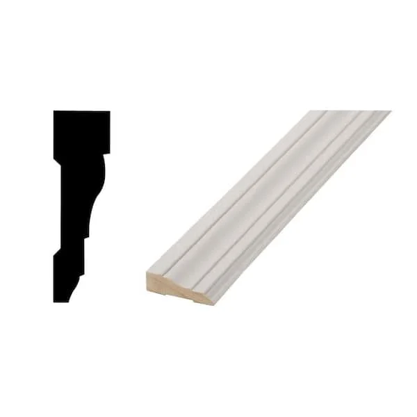 White Primer Popular Simple Design MDF Casing Wooden Baseboard